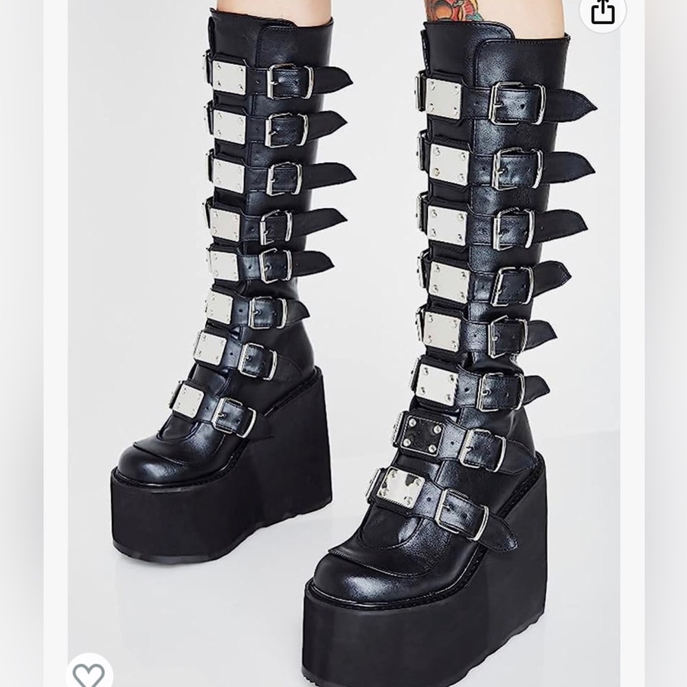 DETOGNI goth platform boots